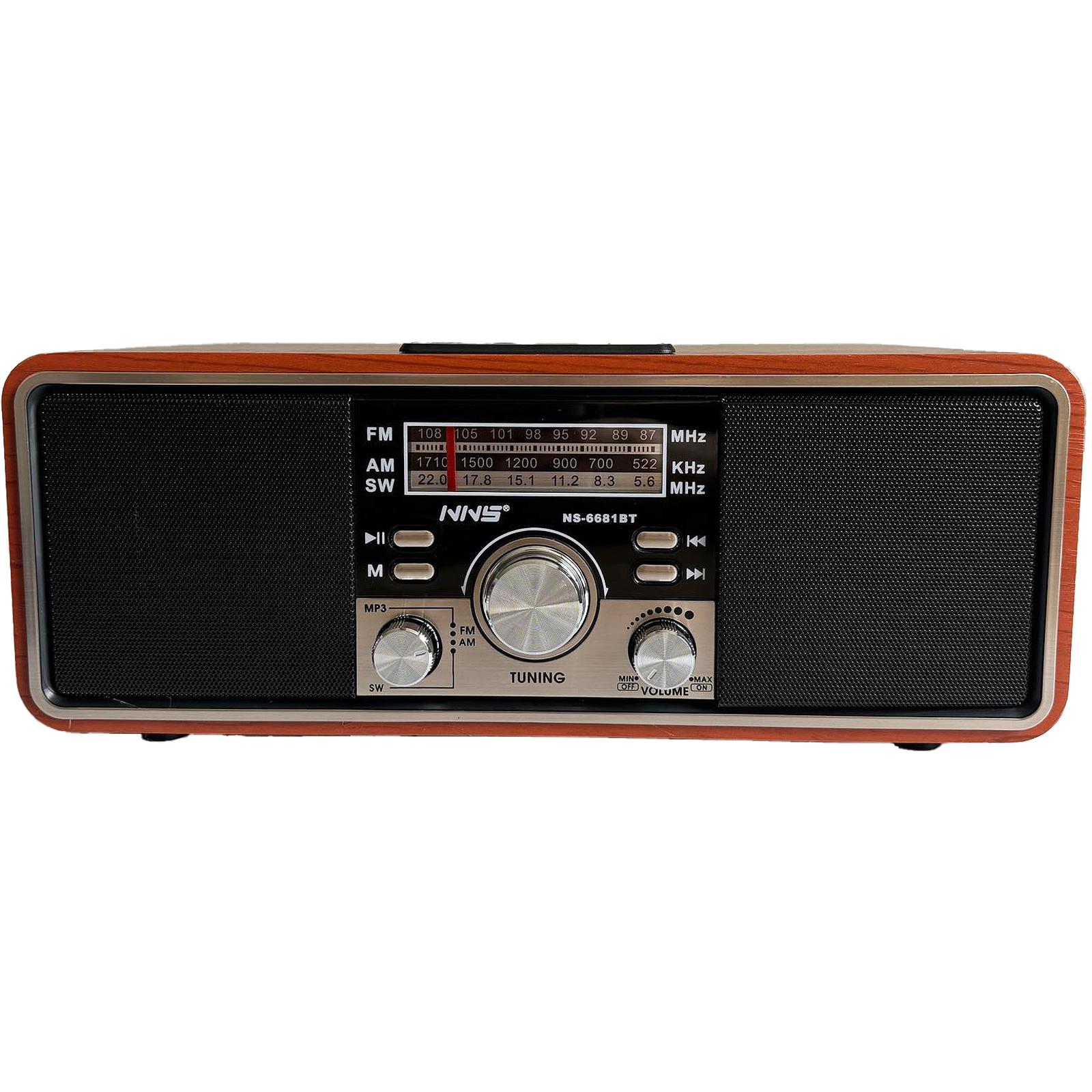 Радиоприемник NNS NS-6681BT в ретро стиле AM/FM/SW Bluetooth USB-зарядка и аккумулятором Dark wood (24086656) - фото 2 Радиоприемник NNS NS-6681BT в ретро стиле AM/FM/SW Bluetooth USB-зарядка и аккумулятором Dark wood (24086656) - фото 2