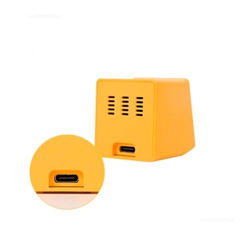 Метеостанция портативная с Wi-Fi Smart weather clock ЖК 1,54" Yellow (957077) - фото 4