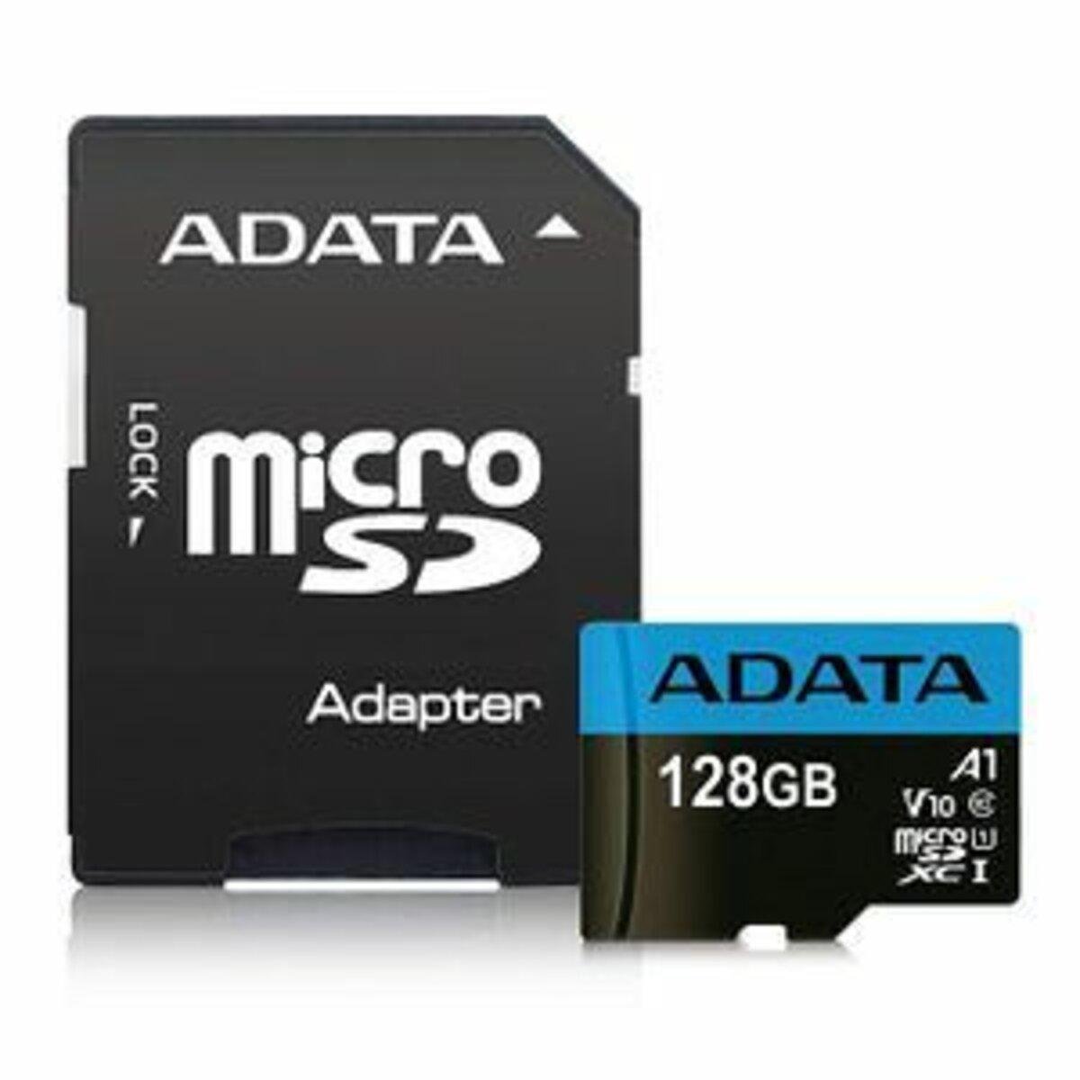 Карта пам'яті microSDXC ADATA Premier 128 Gb Class 10 А1 R-100 Mb/s SD-адаптер (USDX128GUICL10A1-RA1) - фото 3