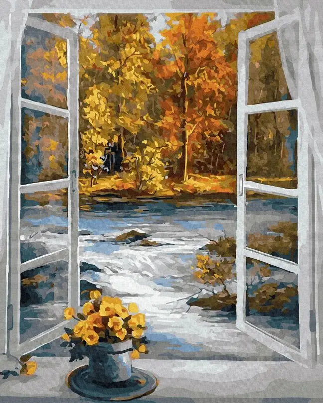 Картина по номерам Brushme Вид горной реки 40x50 см (BK-GX45770)