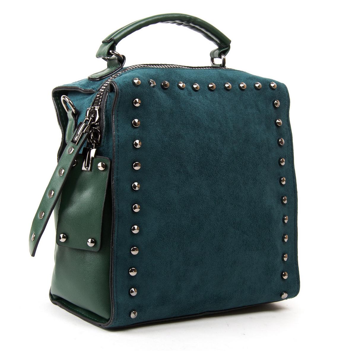 Женская сумка-рюкзак из замша Fashion 11045 Зеленый