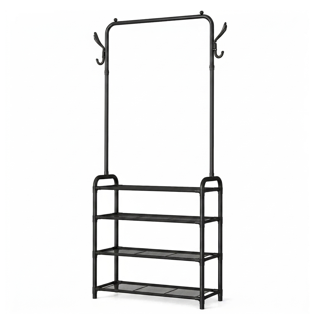 Вешалка-стойка для одежды и обуви RIAS Clothes Rack 6013 с 5 ярусами 60x29.5x152 см Black (3_08463) Вешалка-стойка для одежды и обуви RIAS Clothes Rack 6013 с 5 ярусами 60x29.5x152 см Black (3_08463)