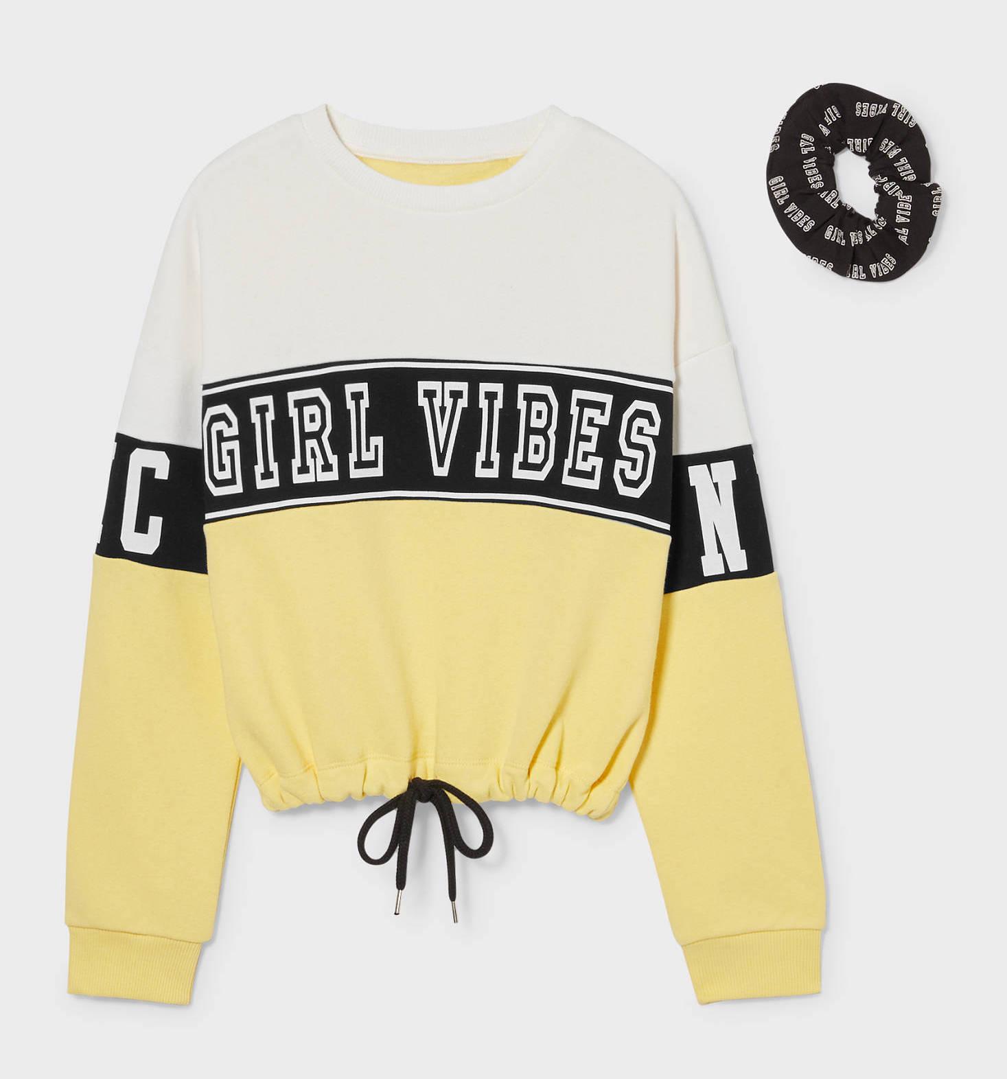 Світшот для дівчинки C&A розмір 146-152 Білий / Жовтий (2160177)