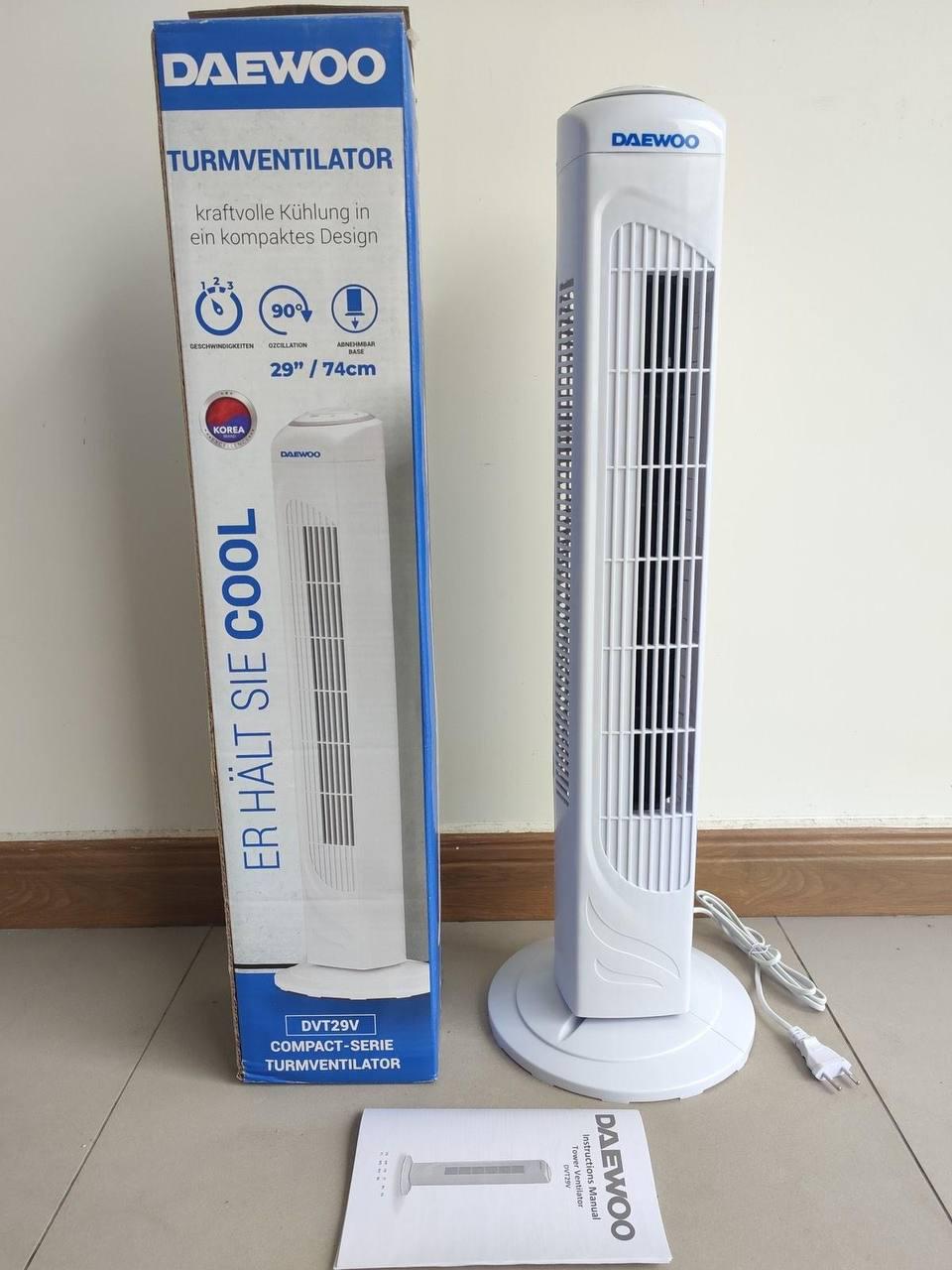 Вентилятор підлоговий Daewoo DVT29V Білий (16880688) - фото 4 Вентилятор підлоговий Daewoo DVT29V Білий (16880688) - фото 4