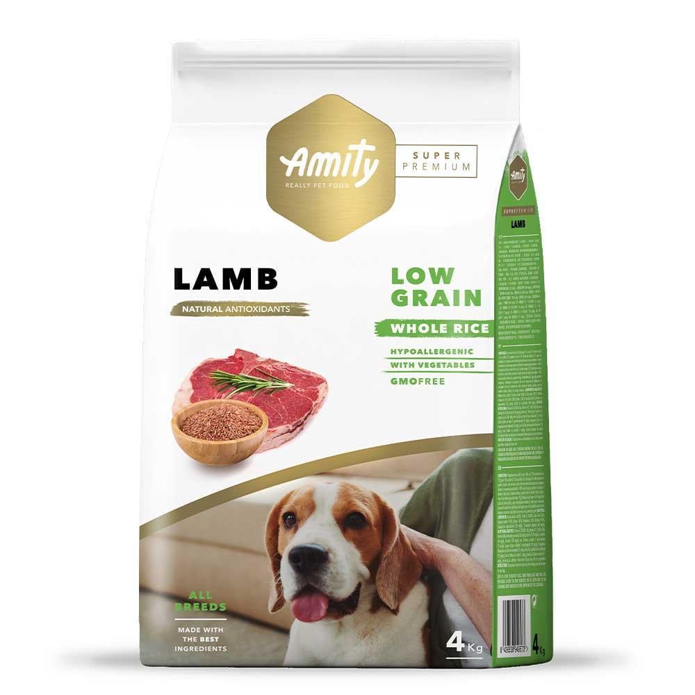 Корм сухий Amity Super Premium Lamb з ягнятком для дорослих собак 4 кг (8436538949573)