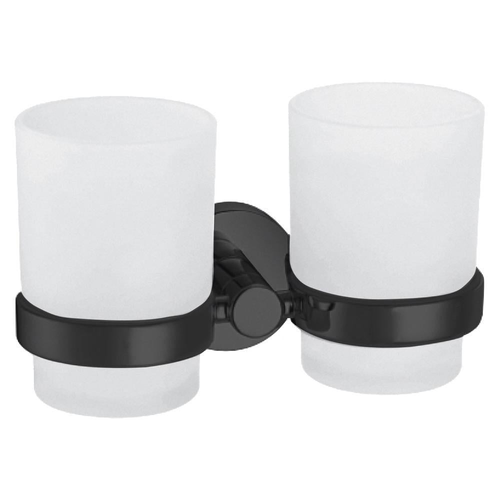 Стакан для ванной комнаты двойной VOLLE RONDA 2535.220204 Черный (ANT-80899)