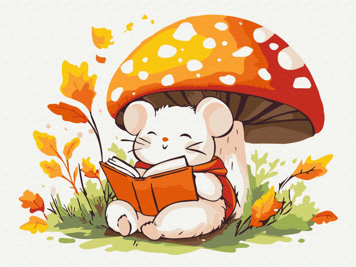 Картина по номерам Brushme Мышонок с книжечкой 30x40 см (KBS0172)