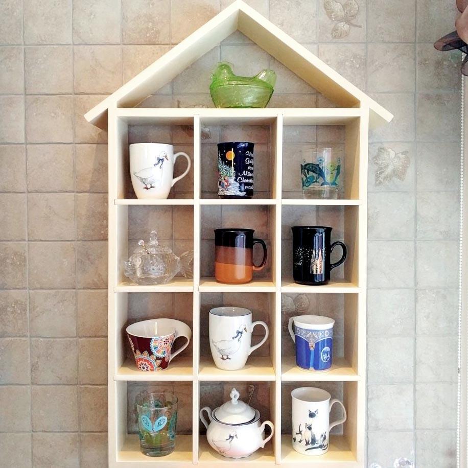 Полка для кружек из дерева Алидан Зефир (СДК-008620)