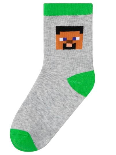 Шкарпетки дитячі для хлопчика Minecraft р. 23-26 Сірий (26/100)