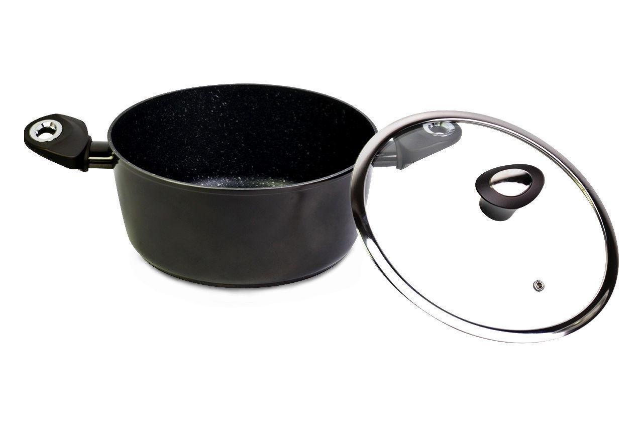 Кастрюля антипригарная Kamille 240 мм 4 л Black Marble (410812)