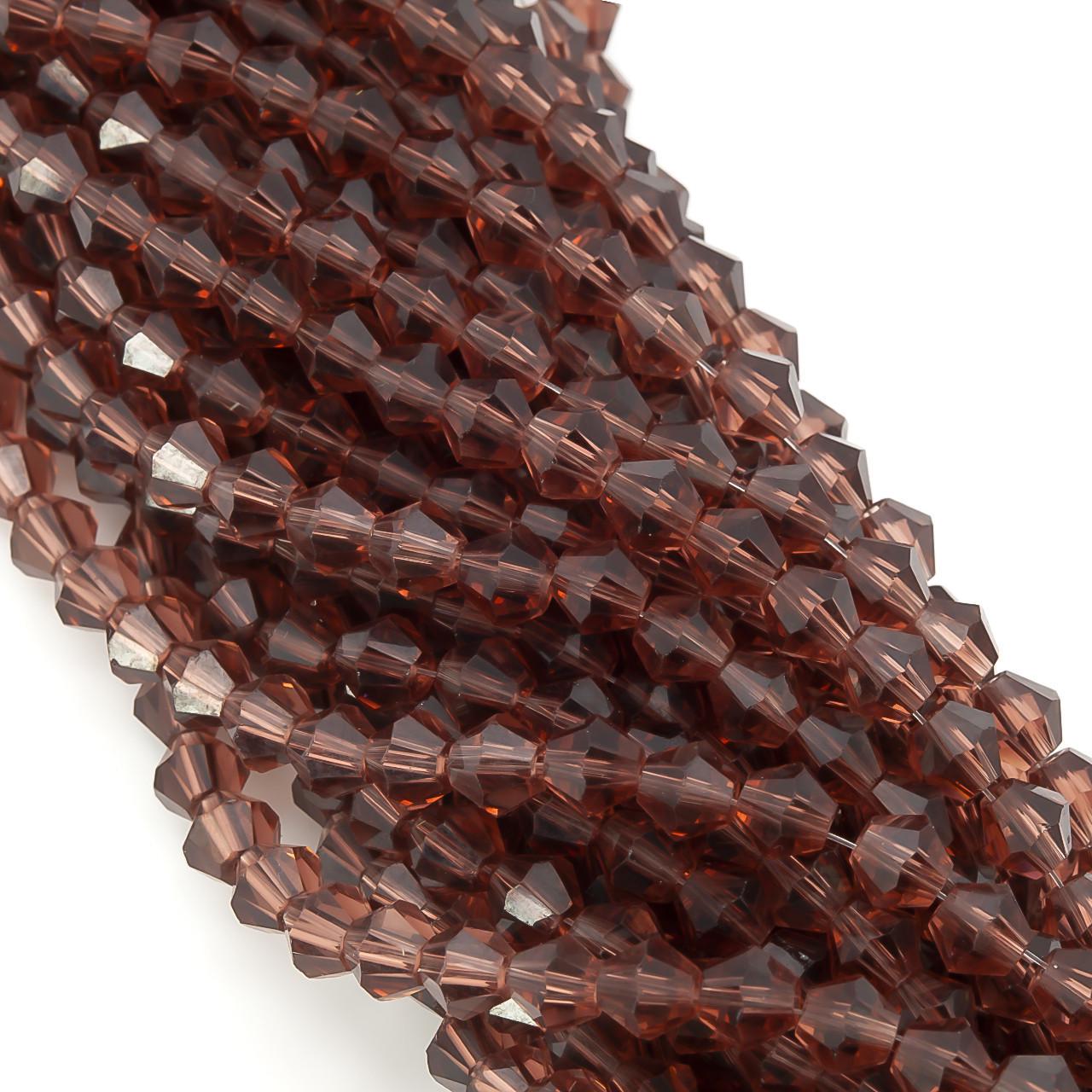 Бусины хрустальные Биконус 6,2х6 мм 46 шт. Слива (БИ0006к18)