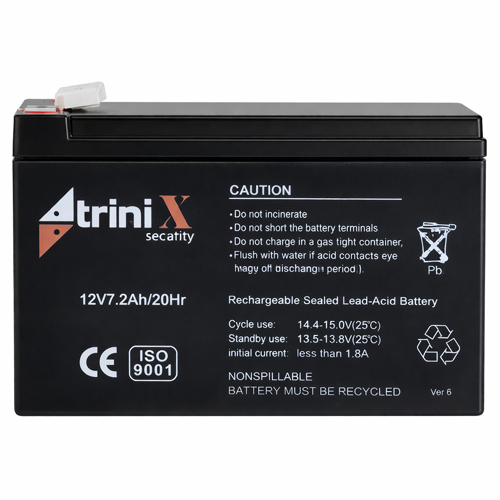 Аккумуляторная батарея TRINIX для резервного питания 12V 7,2 Ah AGM Черный (33352977)