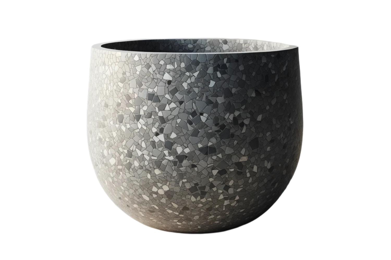 Вазон бетонный квадратный тераццо 400x400x400 мм (TRZ.23) Вазон бетонный квадратный тераццо 400x400x400 мм (TRZ.23)