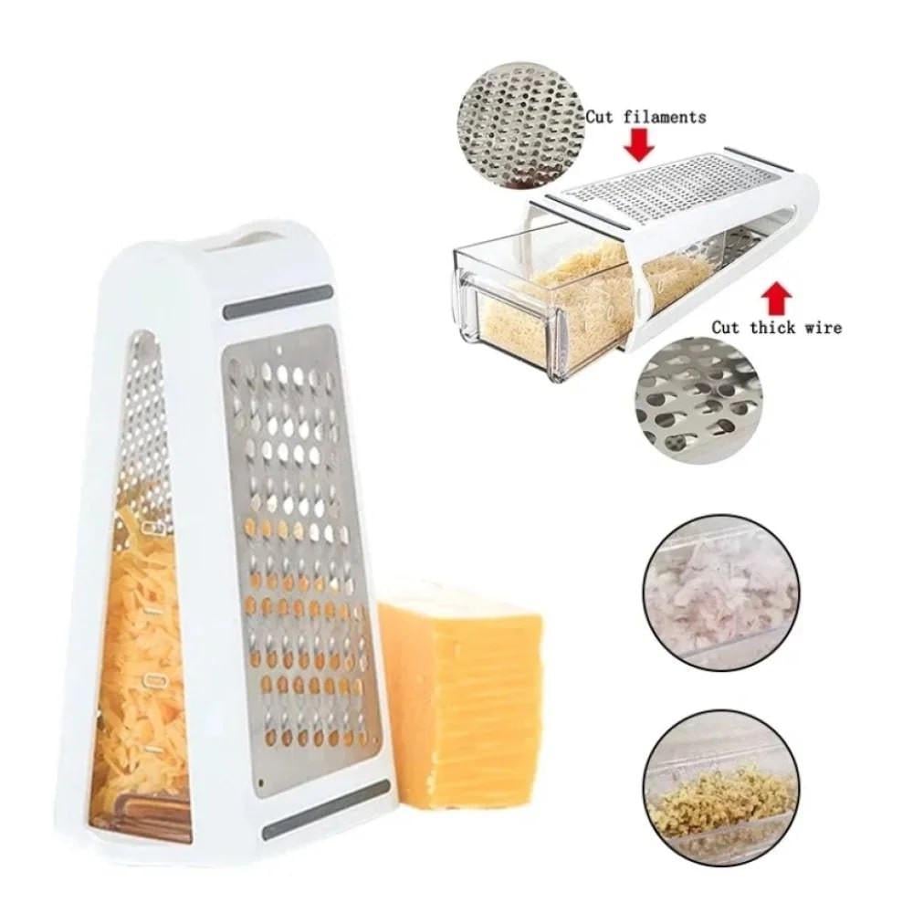 Терка кухонна двостороння з контейнером - фото 4 Терка кухонна двостороння з контейнером - фото 4