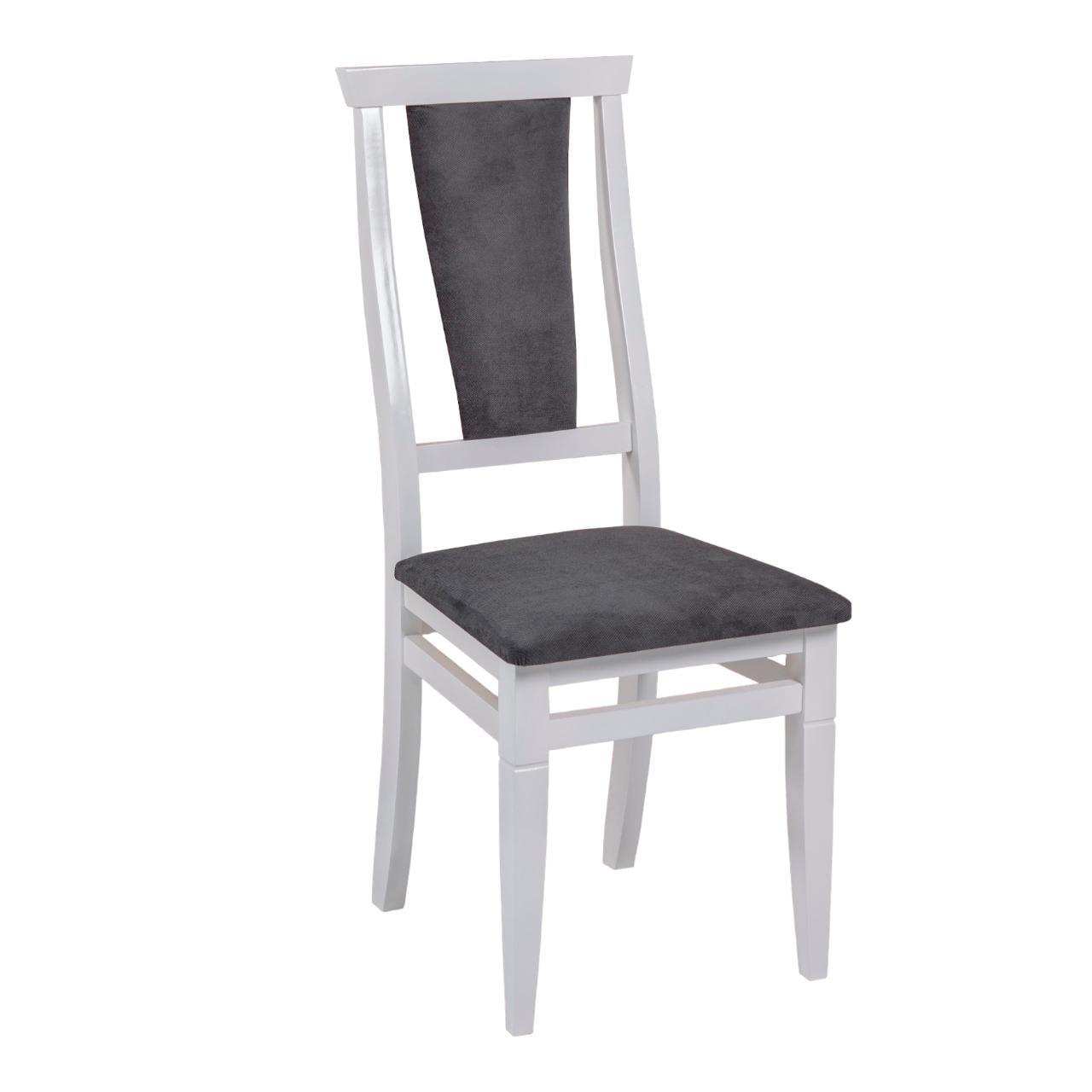 Стул для кухни Мікс Меблі Чумак Белый/Темно-серый (45276)