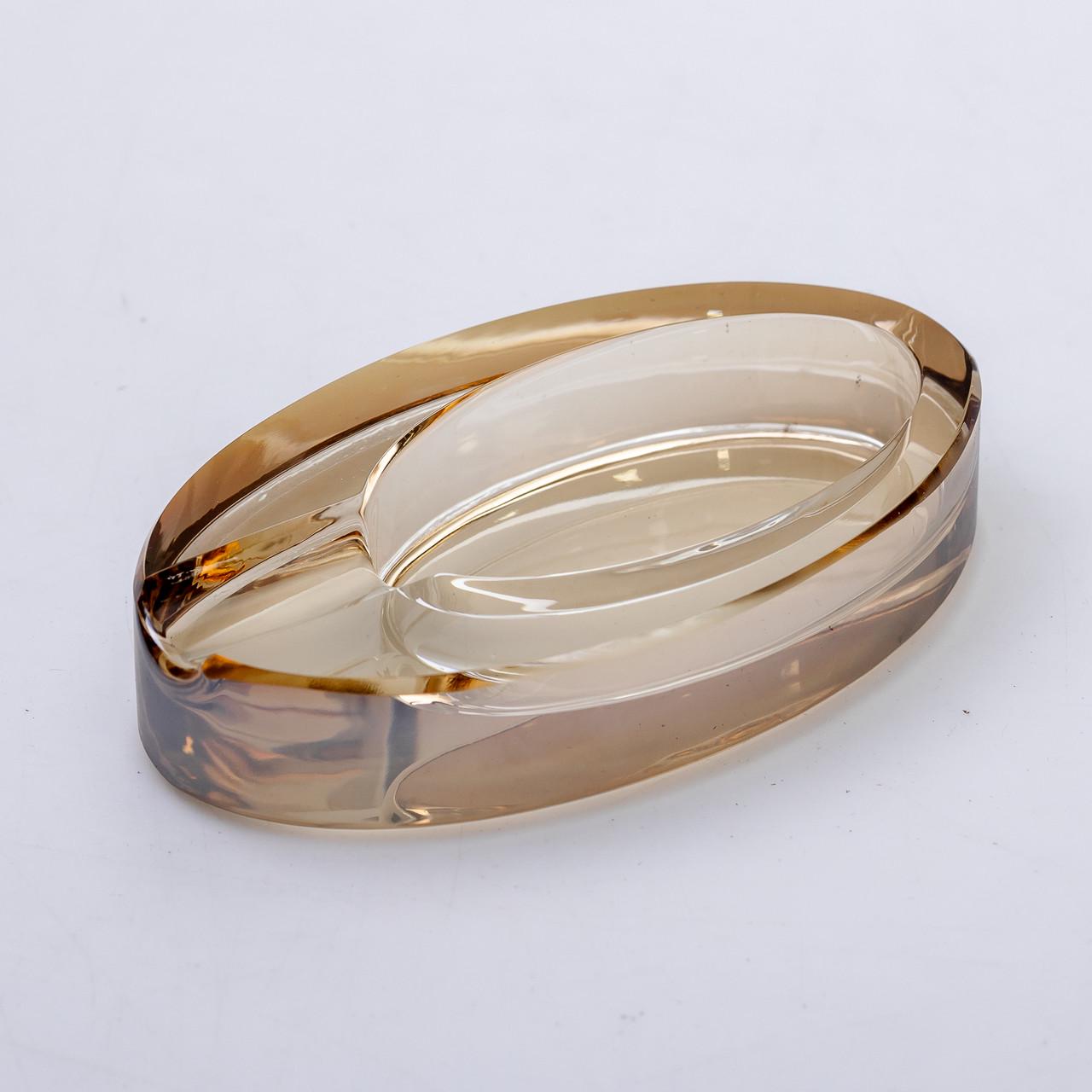 Попільничка для цигарок скляна 13х7 5х2 5 см Золотистий (7207) - фото 6