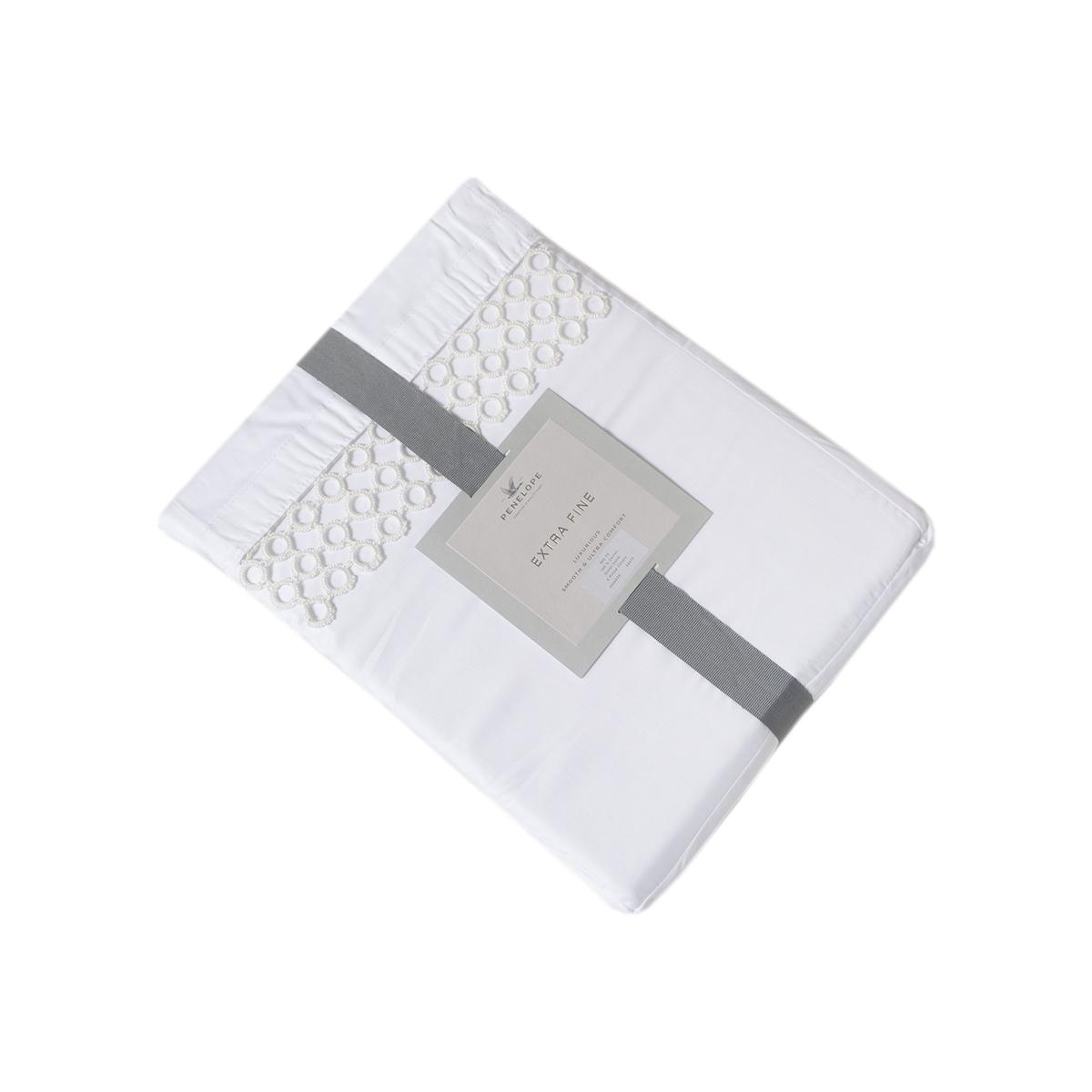 Підковдра з наволочками Penelope Manuela 240x220/50x70 см 2 шт. White (svt-2000022346757) - фото 5 Підковдра з наволочками Penelope Manuela 240x220/50x70 см 2 шт. White (svt-2000022346757) - фото 5