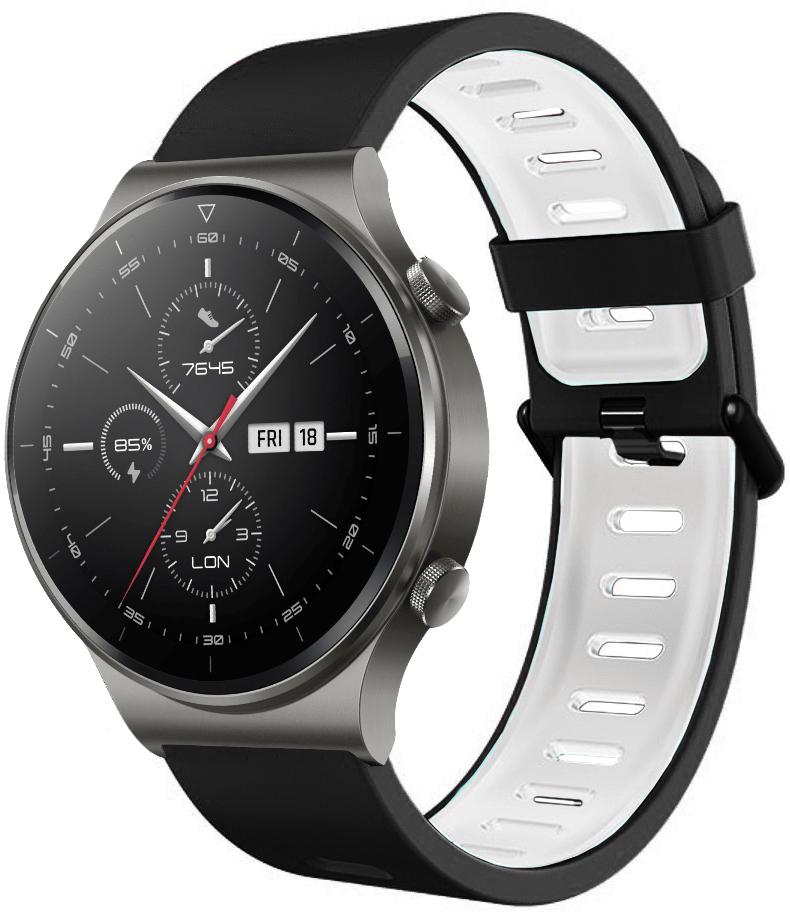 Ремешок Traf для Huawei Watch GT 2 Pro Black-White (23334)