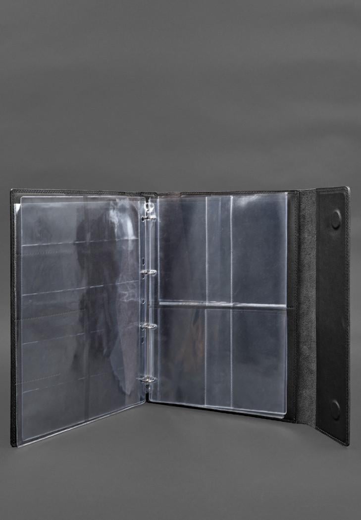 Папка кожаная для документов семейная А4 на сегрегаторе с файлами Черный (A-028627) - фото 3 Папка кожаная для документов семейная А4 на сегрегаторе с файлами Черный (A-028627) - фото 3