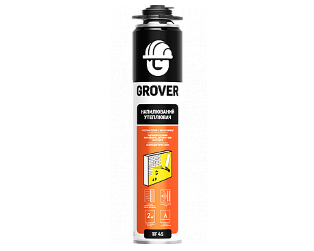 Піна утеплювач поліуретановий Grover TF45 пістолетна 850 мл Жовтий (1421517521)