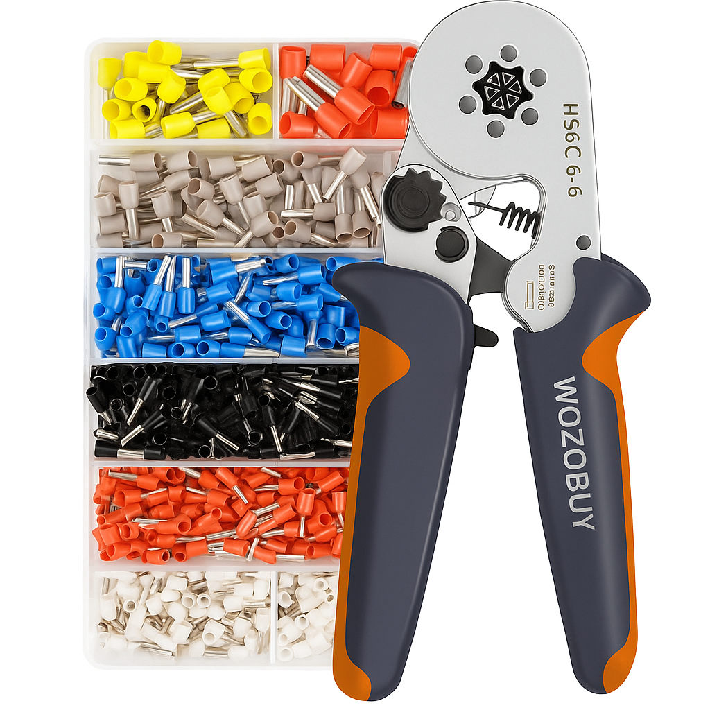 Кримпер 6 кулачков HSC8-6 0,25-6 мм2 и набор клемм 1900 шт. (28112660) - фото 1