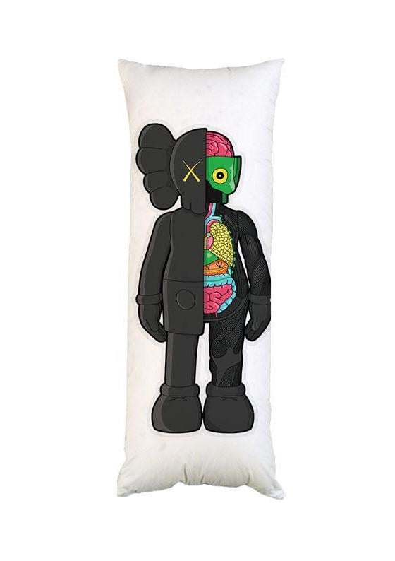 Подушка дакимакура KAWS декоративная ростовая для обнимания 50x150 см (1702621141)