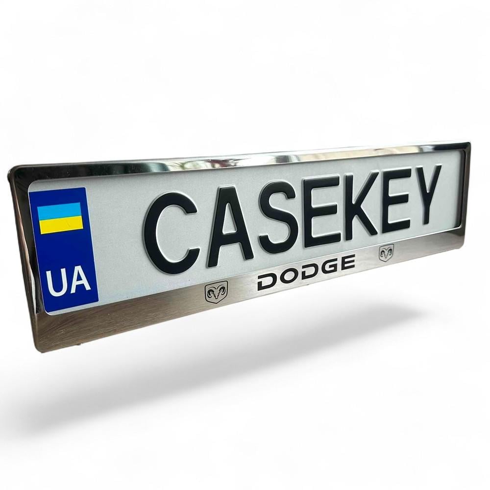 Авторамка метеллическая с гравировкой Dodge (doramkaza1)