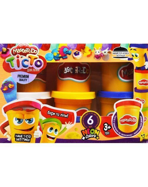 Набор креативного творчества Master Do Тесто для лепки 6 банок х 50 г (1TMDB-01-01U)