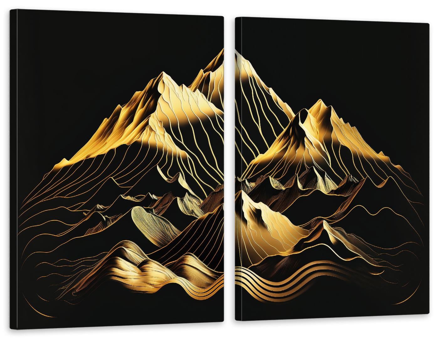 Картина модульная в гостиную/спальню Золотые Горы 120х170 см (TLV-2_141)