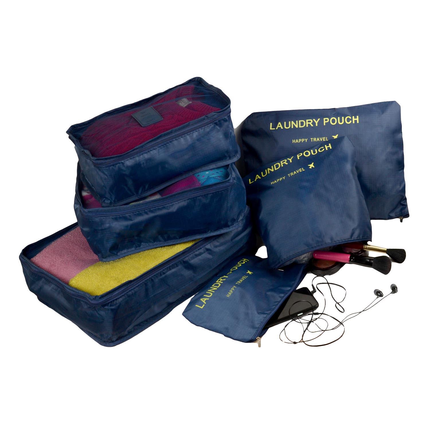 Набір органайзерів для подорожей та дому 6в1 нейлон водовідштовхувальний Синій (КДО-15-4) - фото 4 Набір органайзерів для подорожей та дому 6в1 нейлон водовідштовхувальний Синій (КДО-15-4) - фото 4