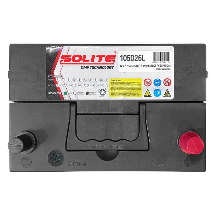 Аккумулятор автомобильный Solite 6СТ-78Ah ASIA АзЭ 650А/CCA 105D26L (150937) - фото 4 Аккумулятор автомобильный Solite 6СТ-78Ah ASIA АзЭ 650А/CCA 105D26L (150937) - фото 4