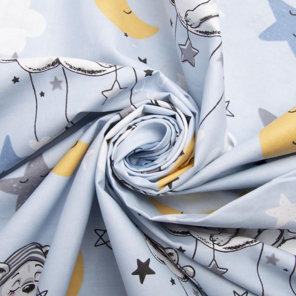 Ткань бязь ранфорс для постельного белья 9999/08 Сонька 2,4 м Голубой (22842)