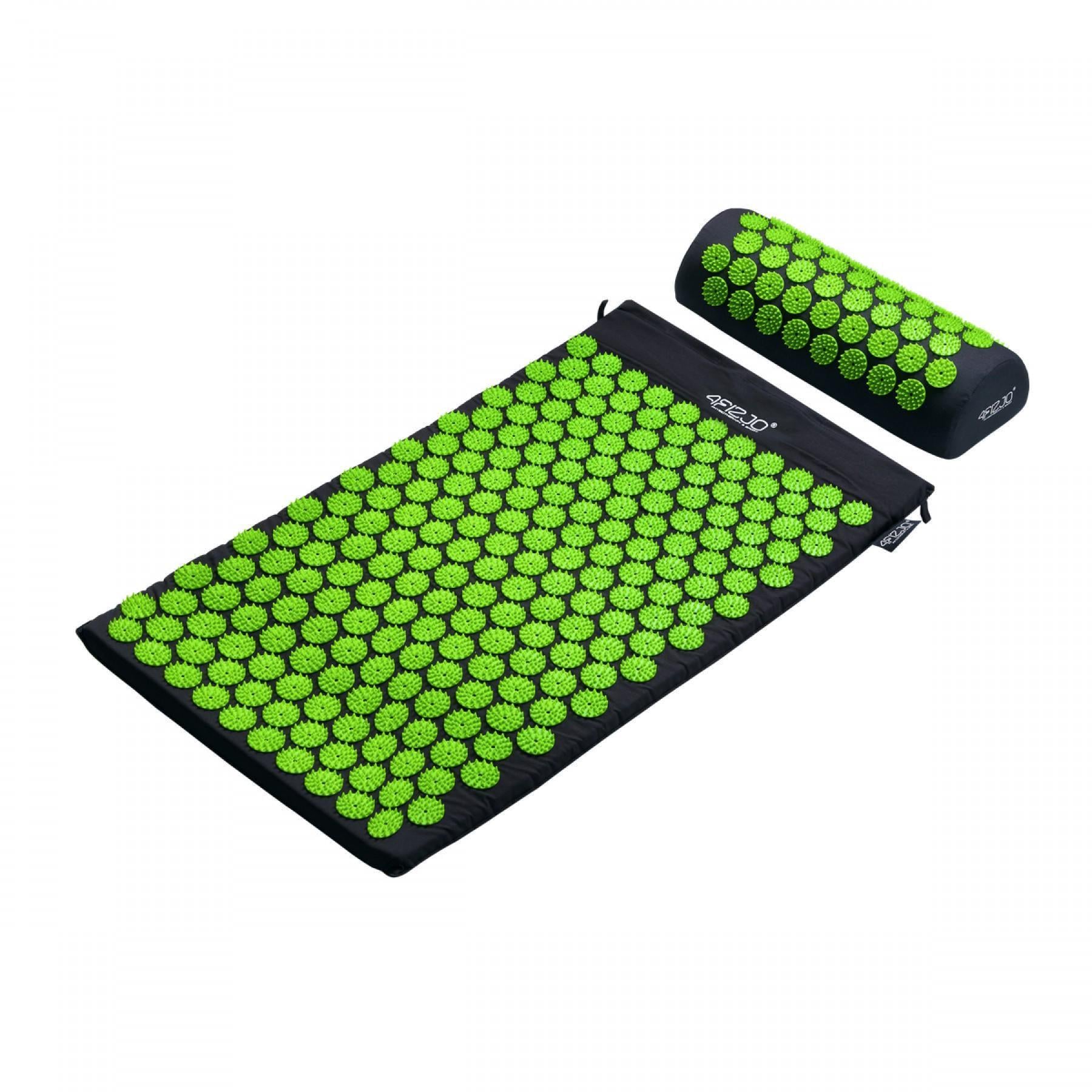 Килимок акупунктурний 4FIZJO Аплікатор Кузнєцова з валиком 72x42 см Black/Green (25830) Килимок акупунктурний 4FIZJO Аплікатор Кузнєцова з валиком 72x42 см Black/Green (25830)
