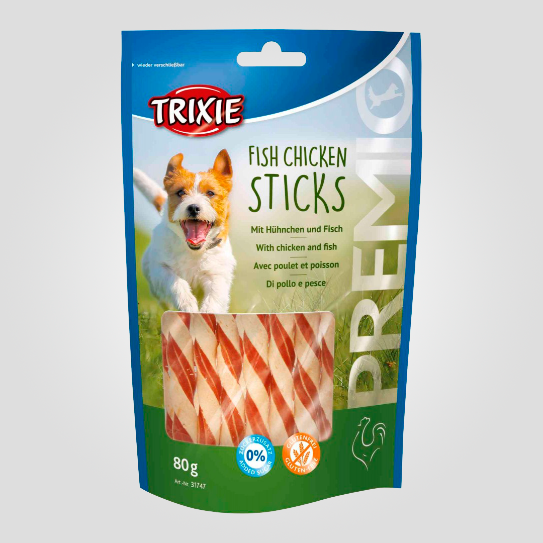 Ласощі для собак Trixie Premio Fish Chicken Sticks з куркою та рибою 80 г (20505386)