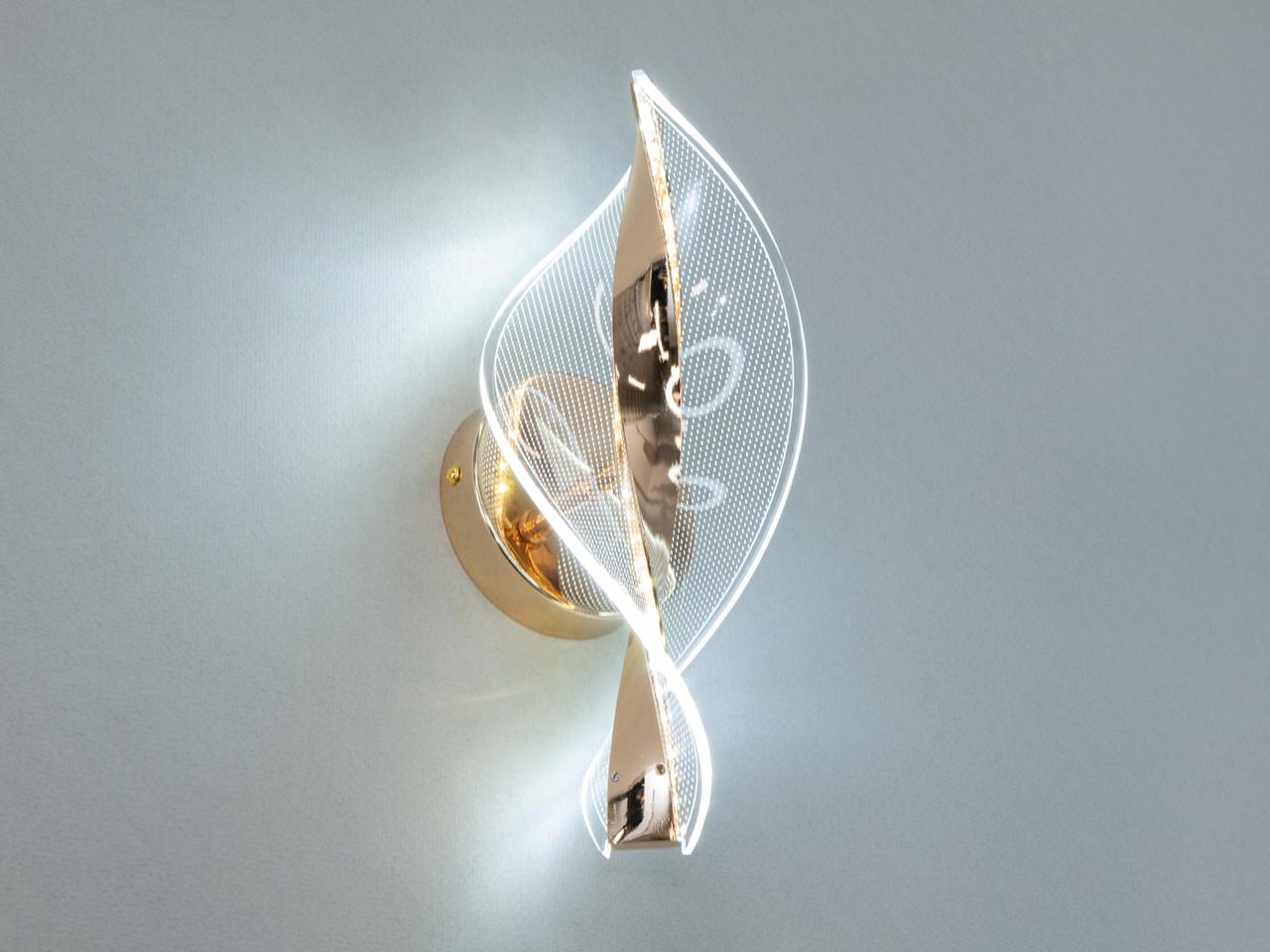 Настінний світильник світлодіодний в спальню F3851-1-LS 6W Золотий (2488097985) - фото 6