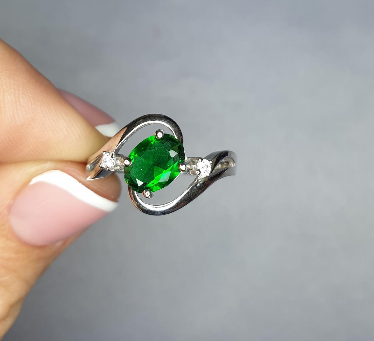 Кольцо серебряное с зеленым кварцем р. 16,5 2,52 г (1428857036) Кольцо серебряное с зеленым кварцем р. 16,5 2,52 г (1428857036)