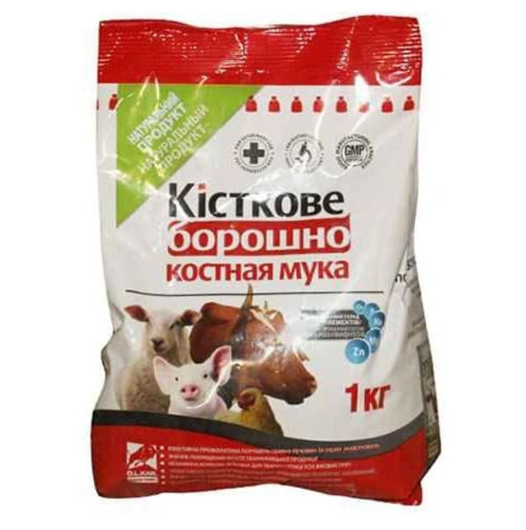 Борошно кісткове O.L.KAR вітамінно-мінеральна кормова добавка для тварин 1 кг (X-2415)