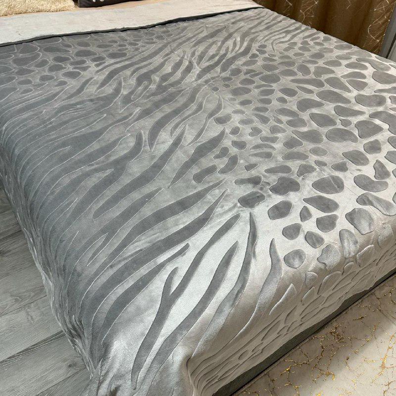 Покрывало на кровать акриловое 200x230 см Серый (28857543) - фото 10