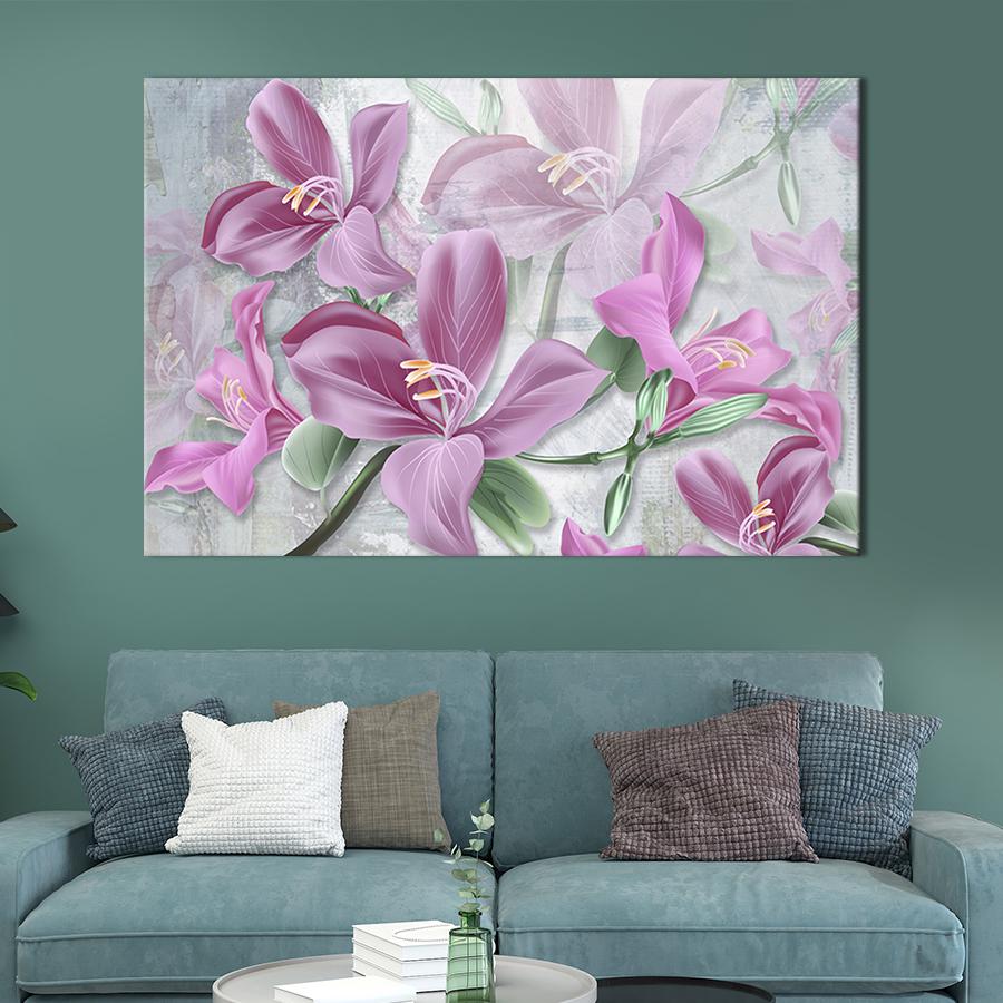 Картина на холсте Живописные лилии 51x34 см (266-1)