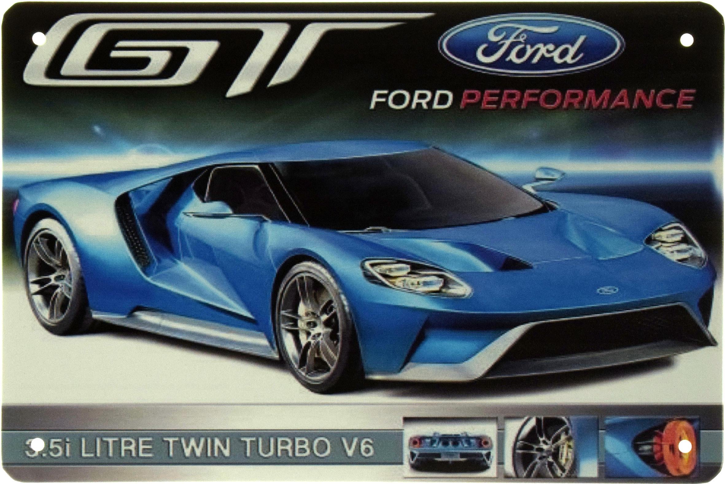 Металлическая табличка Ford GT Performance 20x30 см