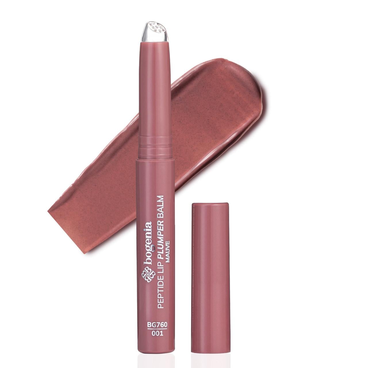 Помада-блиск для об'єму губ Bogenia Peptide Lip Plumper Balm BG760 001 Mauve Рожево-коричневий (13353828)