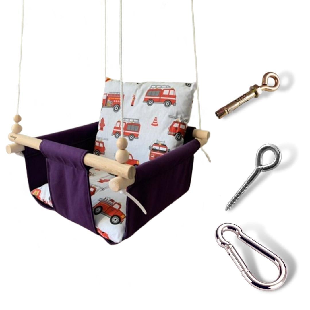Детская качеля Infancy Пожарная машина Фиолетовый (9882490)