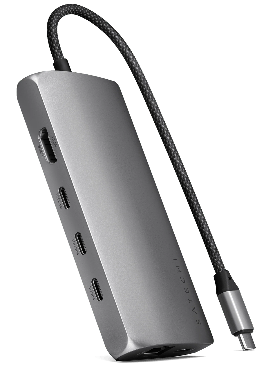 Адаптер Satechi USB-C Multiport Adapter 8K with Ethernet V3 Space Gray (ST-P8KEM)