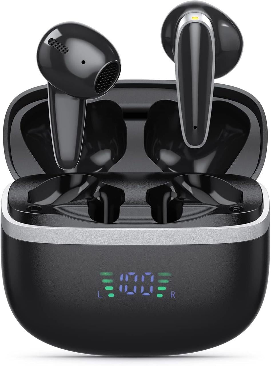 Наушники Bx19 Bluetooth 5.1 беспроводные с шумоподавлением LED-дисплеем и водозащитой IPX5