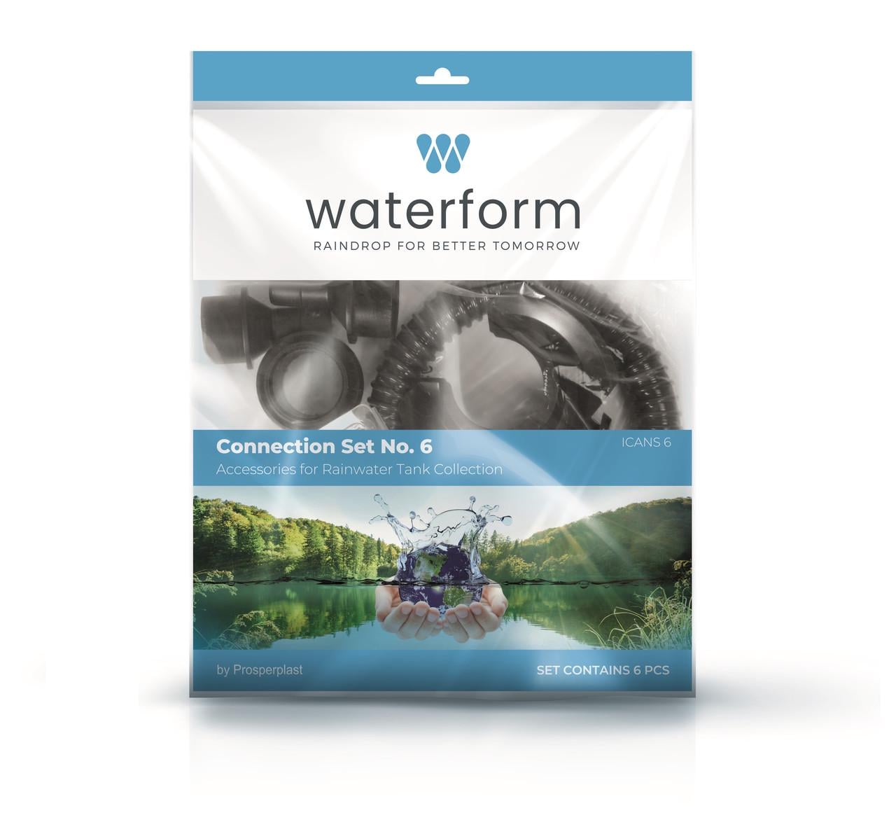 Комплект подключения для сбора дождевой воды в резервуар Prosperplast Icanset 6 Черный (CNT00012443)