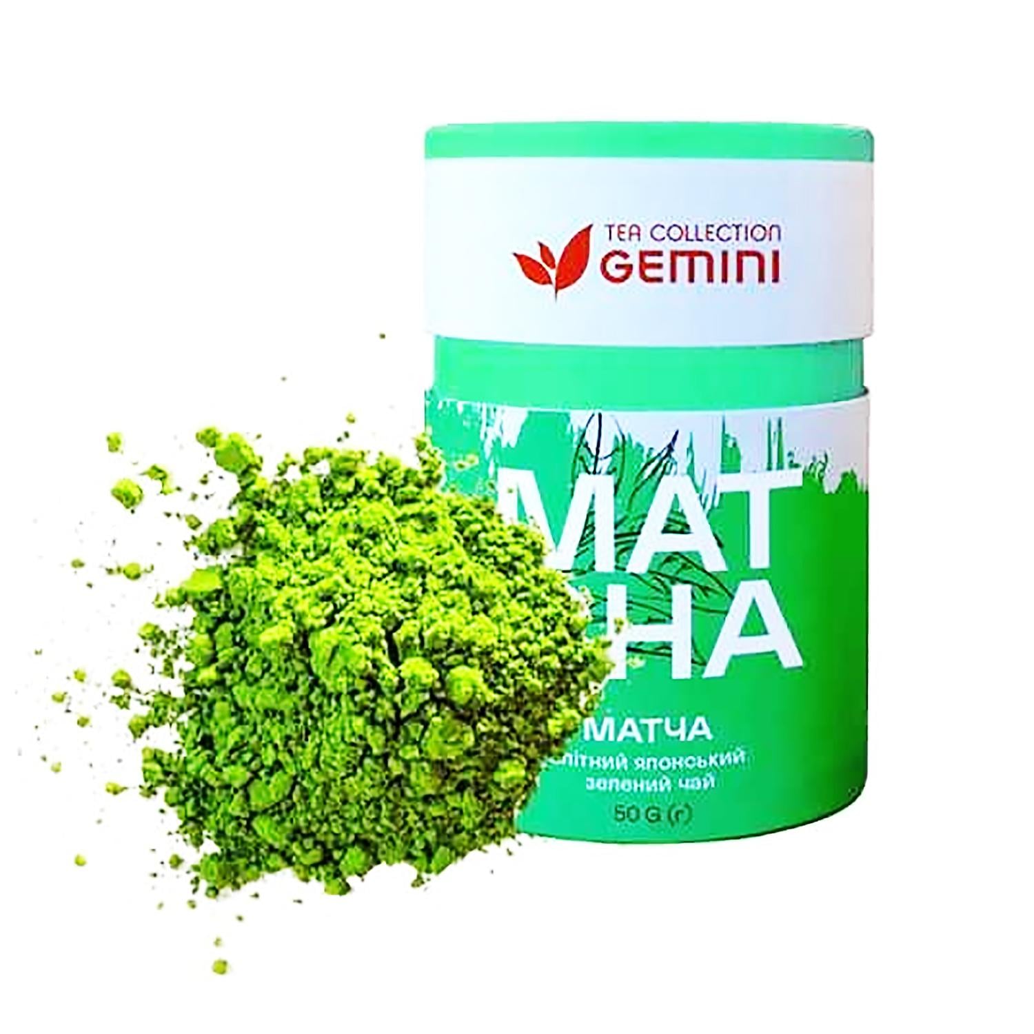 Чай Матча Gemini в тубусе 50 г Зеленый (38188071)