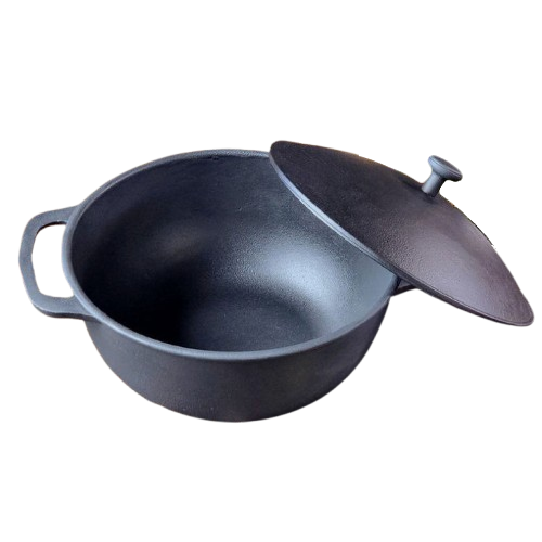 Котелок чугунный Maysternya с чугунной крышкой 2 л Черный (Т401С1)