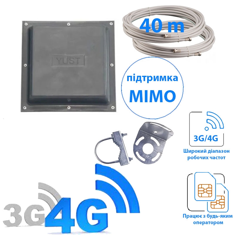 Комплект 3G/4G інтернету антена mimo/кабель 40 м (17527842) - фото 2