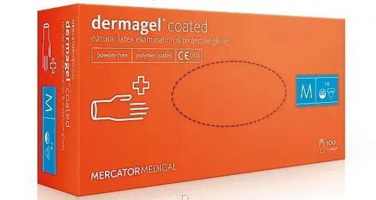 Рукавиці латексні Mercator Medical Dermagel Coated M 100 шт. Білий (20297742)