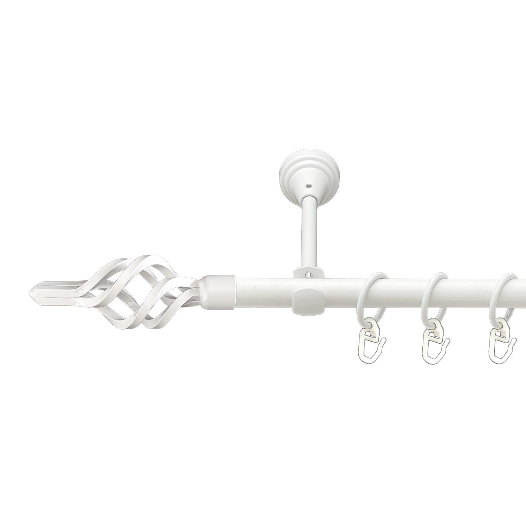 Карниз металлический Orvit Ажур Малая однорядная открытая/гладкая труба/кольцо металлическое Арктис 16 мм 240 см (00-00021340) - фото 1 Карниз металлический Orvit Ажур Малая однорядная открытая/гладкая труба/кольцо металлическое Арктис 16 мм 240 см (00-00021340) - фото 1